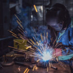 Welder at work