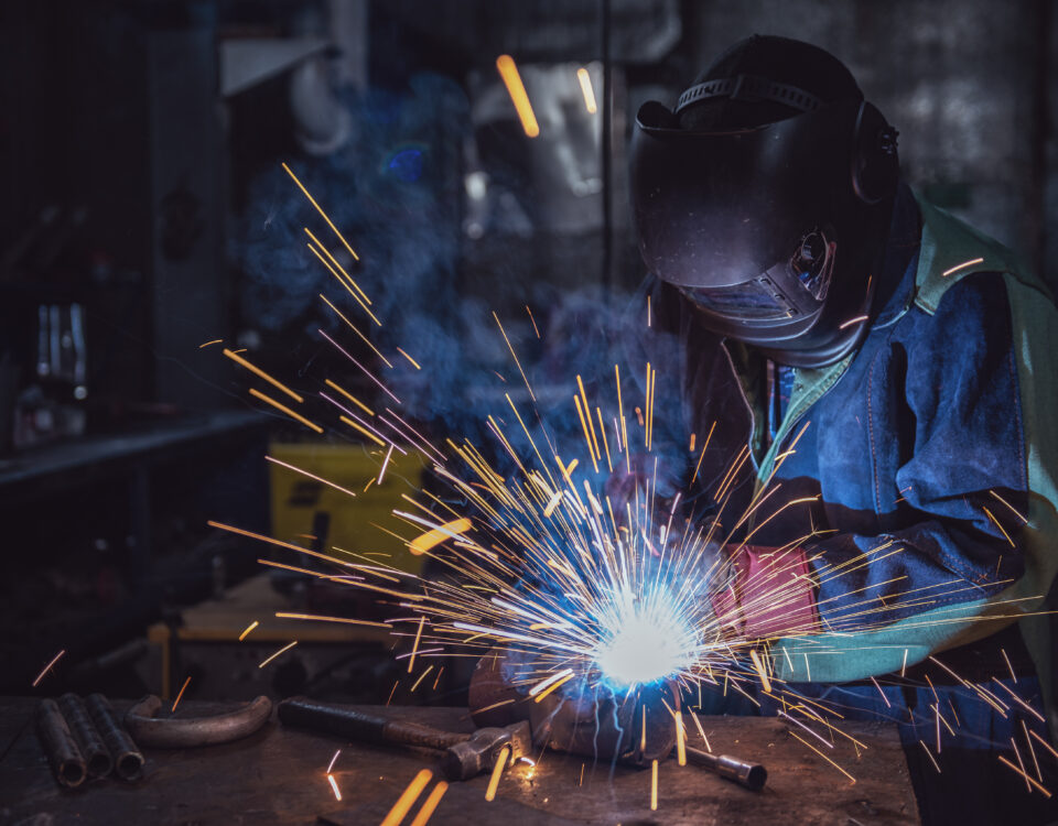 Welder at work